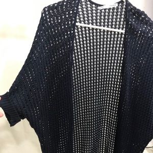 Women’s black kimono sweater